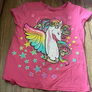 The Children's Place Pink Unicorn Star Tee  (Bin H)